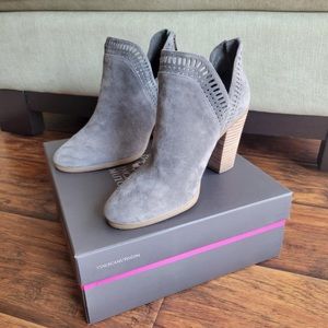 Vince Camuto Fileana Split Shaft Bootie Greystone Suede Size 8M